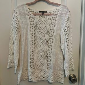 Blue Tassel lace top size XS like new